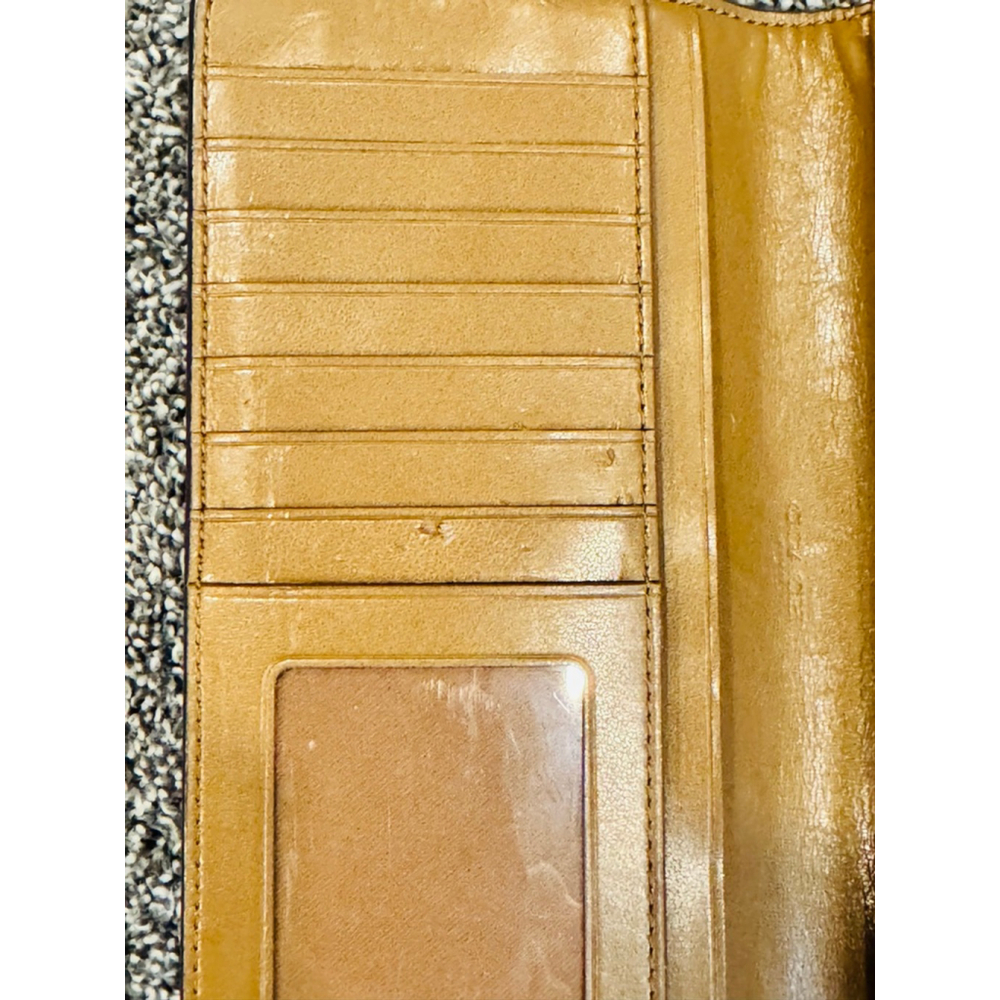 Coach Tan Leather Zip-Around Wallet Clutch Organizer - Picture 6 of 6